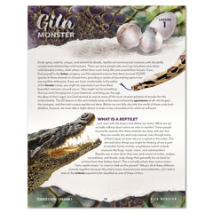 Reptiles homeschool unit study printed teacher's guide Gila monster 