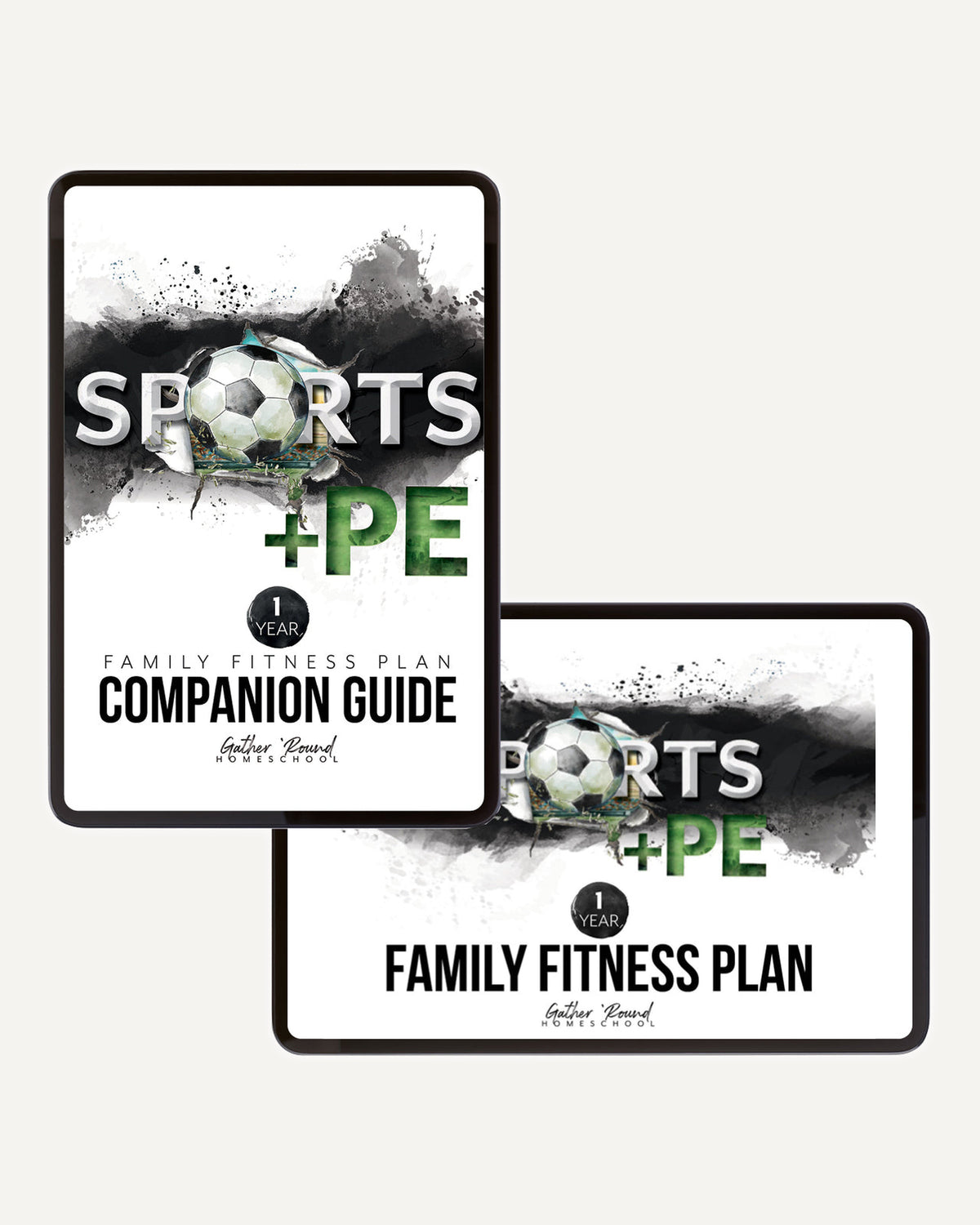 Sports + PE homeschool unit study, digital family fitness plan, companion guide, and family fitness plan