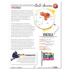 South America homeschool unit study digital teacher guide Venezuela 