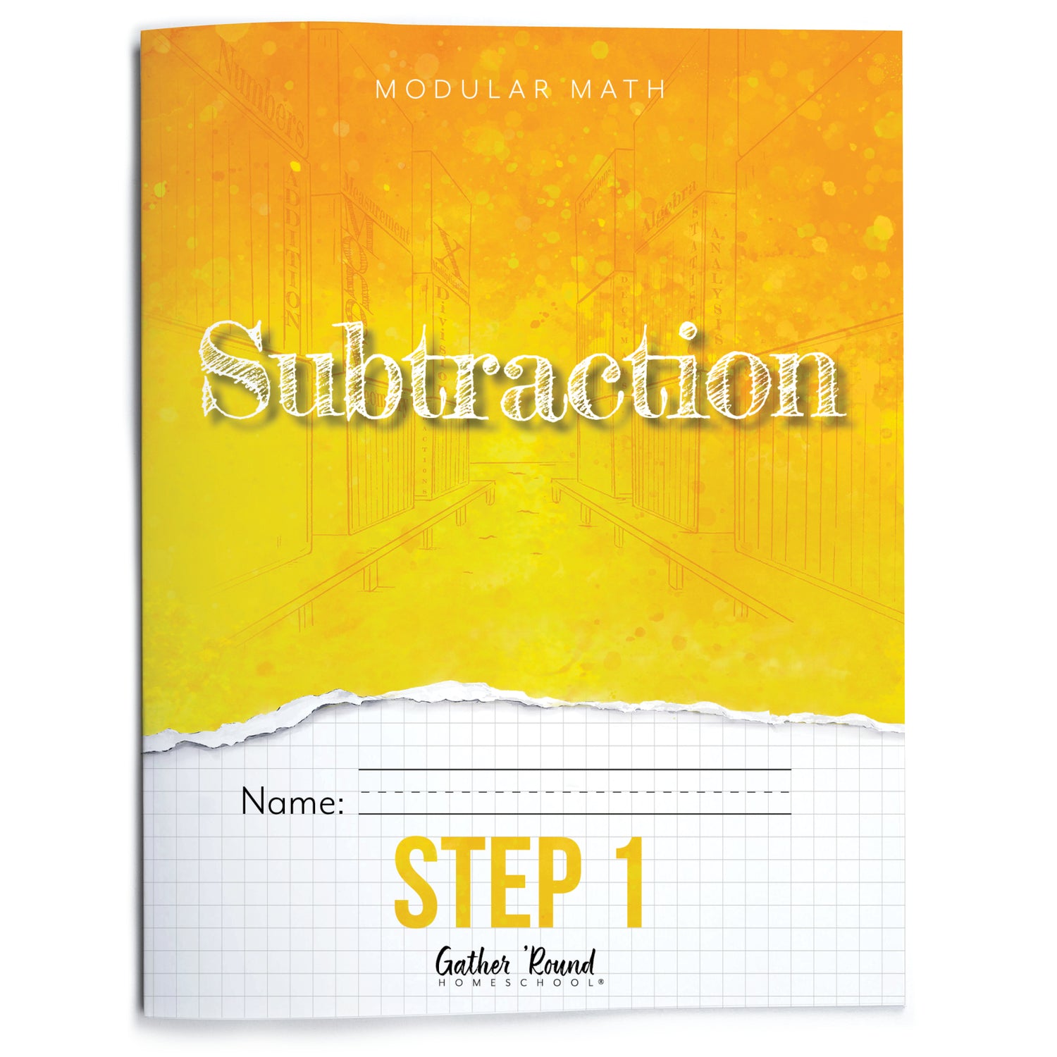 Subtraction Modular Math step 1 printed book 