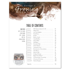 US History 3: Growing Identity: 1816-1899 Adventures Though History Homeschool Printed Teacher's Guide Table of Contents