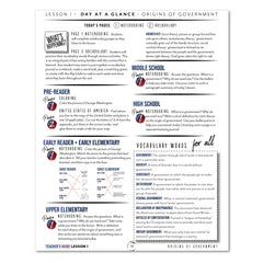 US Government Homeschool Study Unit Digital Teacher's Guide Lesson 1 Origins of Government Part 2