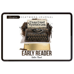 Unsolved Mysteries Homeschool Study Unit Digital Seatwork Journal Cursive Early Reader