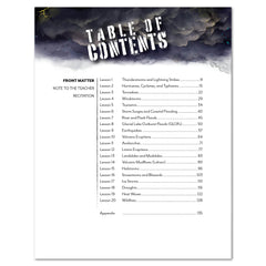 Weather + Natural Disasters Homeschool Unit Study Printed Teacher's Guide Table of Contents