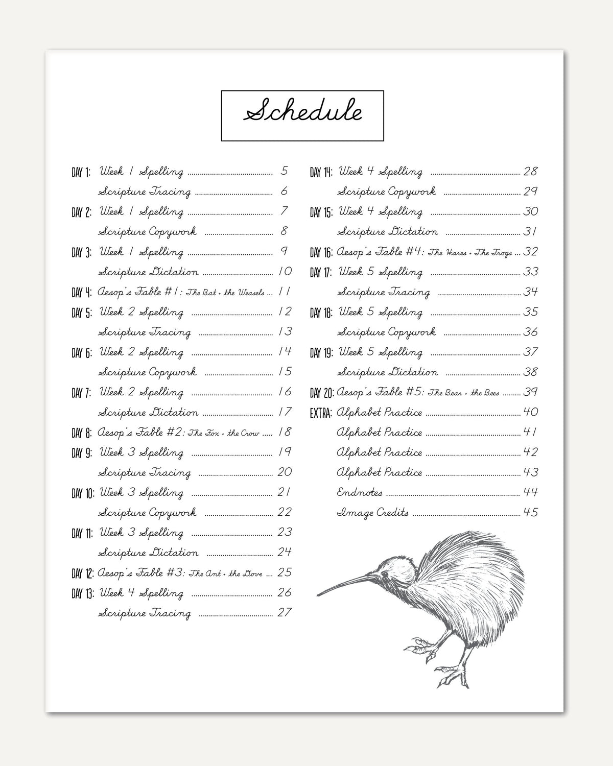 Australia + Oceania Homeschool Study Unit Digital Cursive Book Schedule