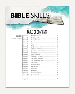 Bible Skills (Digital Download FREEBIE) homeschool unit study, digital Table of Contents