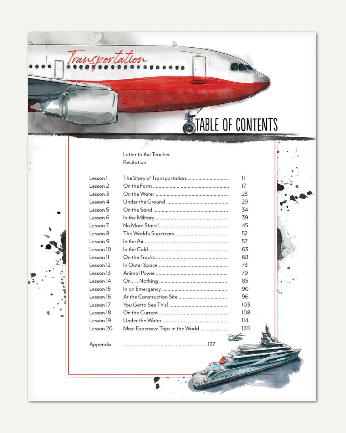 Transportation Homeschool Unit Study Digital Teacher's Guide Table of Contents