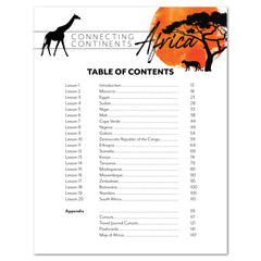 Africa homeschool unit study Digital Student Book Table of Contents