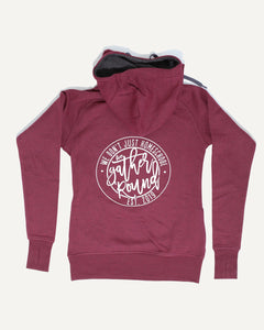 Gather 'Round Vintage Hoodie (Cardinal Heather) homeschool unit study, printed product image