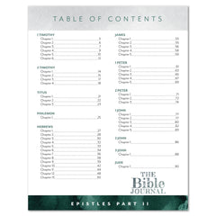 Bible Journal Epistles Part 2 Digital Table of Contents