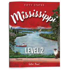 Cover of Mississippi Level 2 with image of river, greenery, and wildlife.