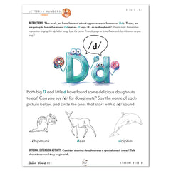 Letters + Numbers 1 In The Forest Homeschool Unit Study Digital Student Book A Week 4 Letter Dd
