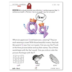 Letters + Numbers 2 On The Farm Printed Student Book 2 Lesson 14 Letter Qq