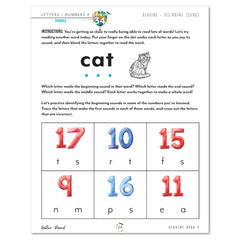 Letters + Numbers 4 In The Air Digital Printed Student Book 4 Phonics Reading and Beginning Sounds