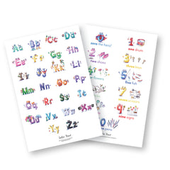 Letters + Numbers Printed Expansion Pack Posters for Alphabet and Numbers