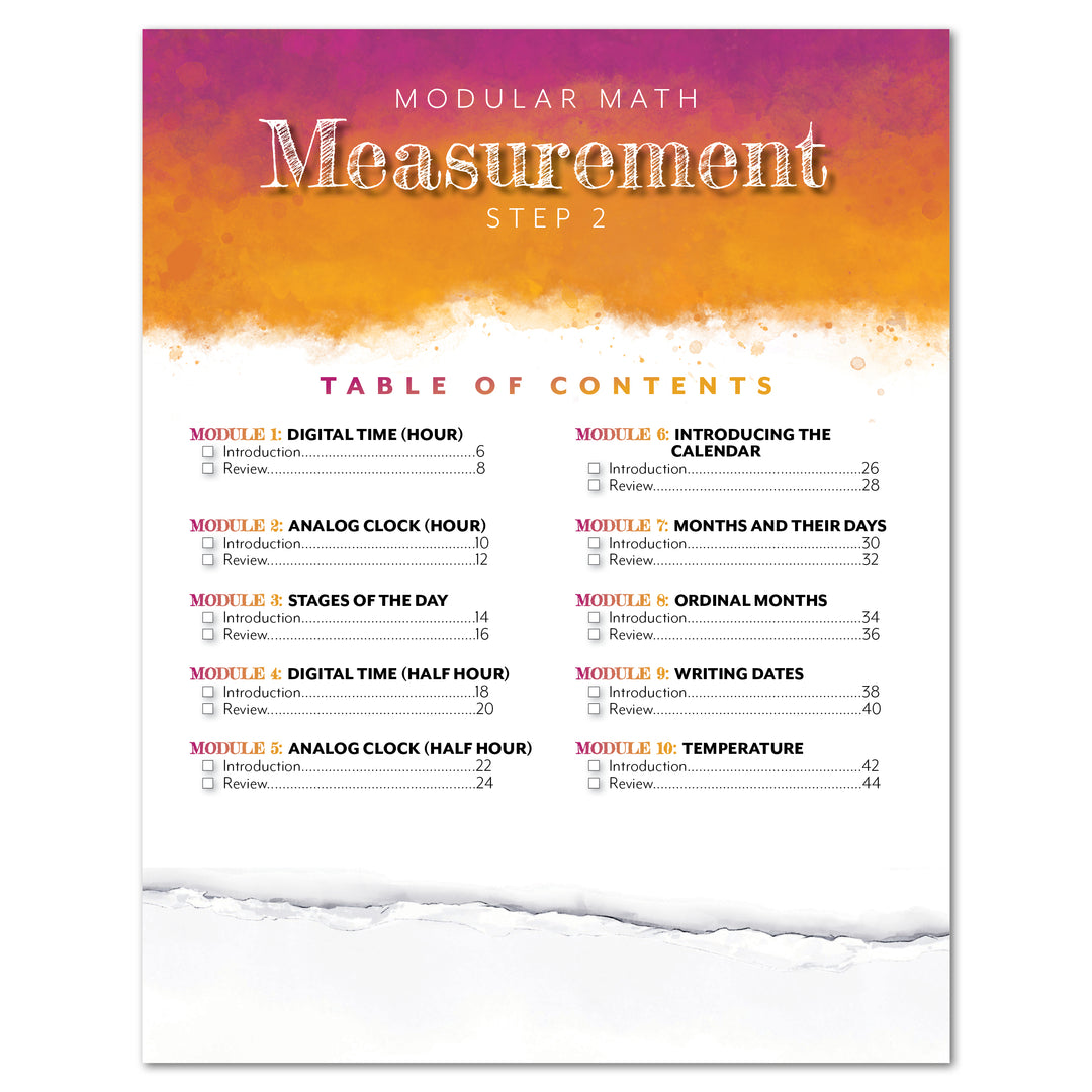 Modular Math: Measurement (Printed Books) – Gather 'Round Homeschool USA
