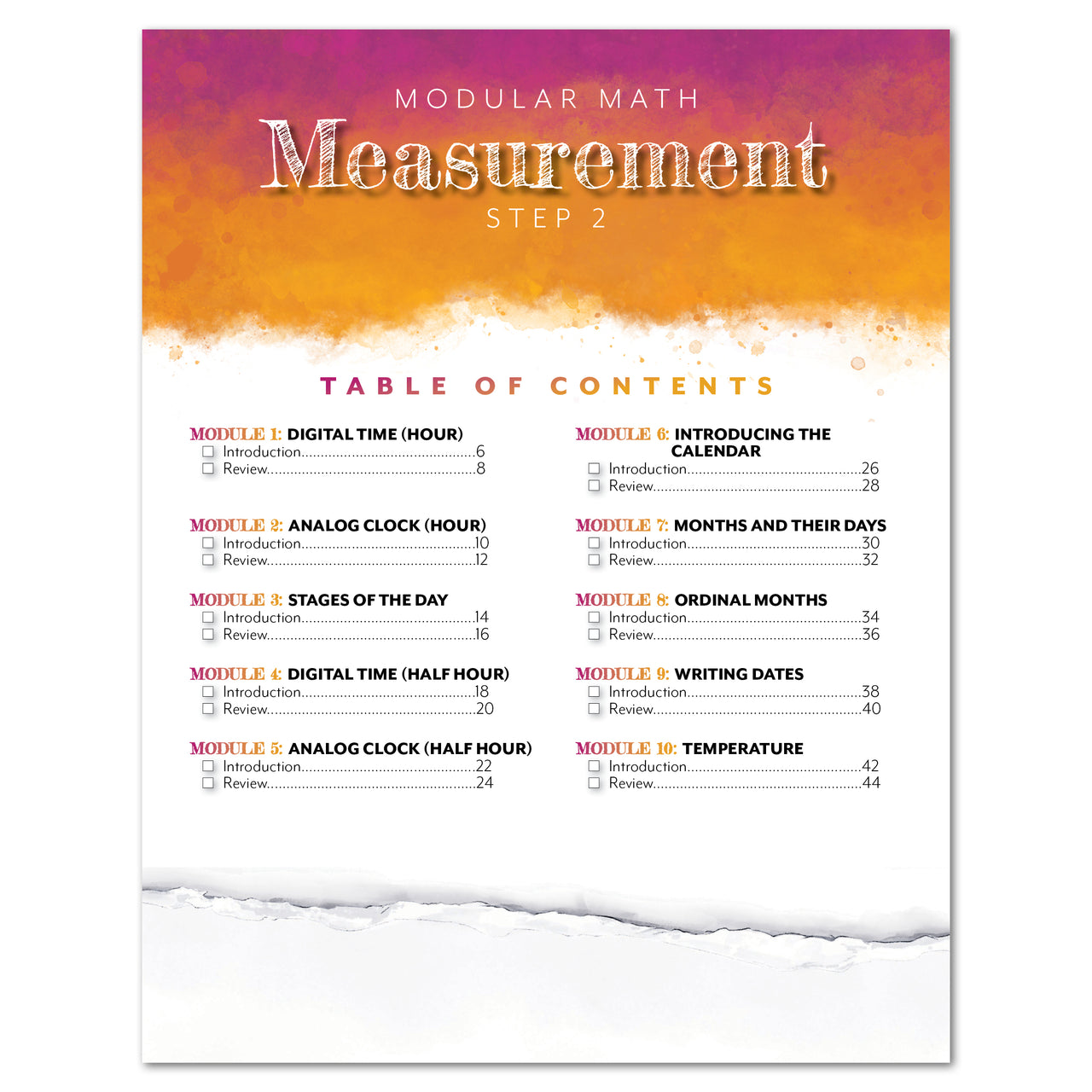 Modular Math: Measurement (Printed Books) – Gather 'Round Homeschool USA