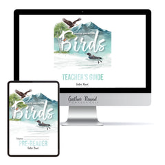North American Birds part two homeschool unit study digital student workbook pre-reader with teacher's guide bundle 