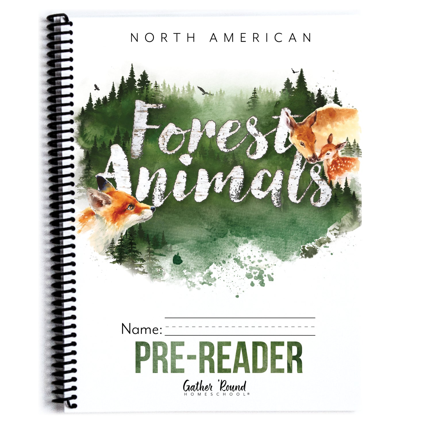 North American Forest Animals homeschool unit study print student workbook pre-reader