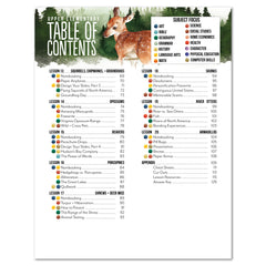 North American Forest Animals homeschool unit study print student workbook table of contents upper elementary part two