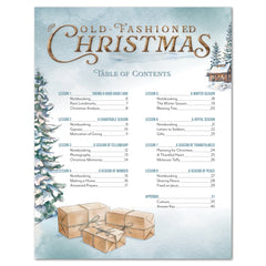 Old Fashioned Christmas Homeschool Unit Study Printed Level 2 Table of Contents