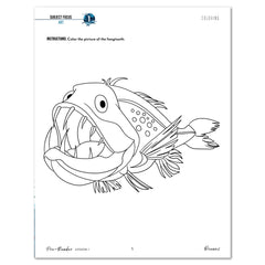 Oceans homeschool unit study print student workbook for pre-reader lesson one