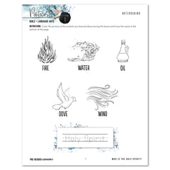 Pentecost Homeschool Unit Study Digital Pre-Reader Student Book Lesson 1 Notebooking
