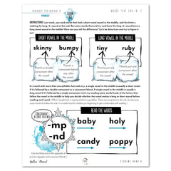Ready to Read 3 At Ice + Snow Homeschool Unit Study Digital Student Book B Lesson 33 Phonics Words that end in Y