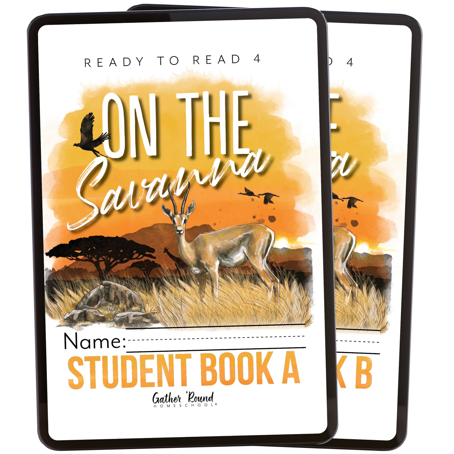 Ready to Read 4 On The Savannah Homeschool Unit Study Digital Bundle Student Book A and Student Book B