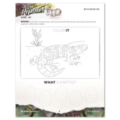 Reptiles homeschool unit study digital student workbook  Pre-Reader and Teacher's Guide bundle notebooking page