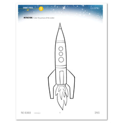 Space homeschool unit study print student workbook student workbook Pre-Reader coloring worksheet