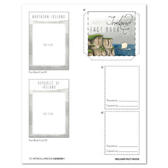 St. Patrick's Day homeschool unit study, digital lapbook with Teacher's Guide lapbook cutouts level two lesson one