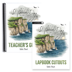 St. Patrick's Day homeschool unit study, printed lapbook with Teacher's Guide lapbook cutouts level two 