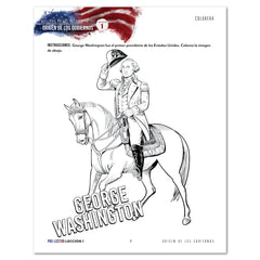 US Government Spanish Edition Homeschool Unit Study Digital Download Pre-Reader Student Book Lesson 1 George Washington