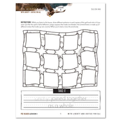 US History 3: Growing Identity: 1816-1899 Adventures Though History Homeschool Printed Pre-Reader Student Book Lesson 1 Coloring