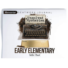 Unsolved Mysteries Homeschool Unit Study Printed Seatwork Journal Manuscript Early Elementary