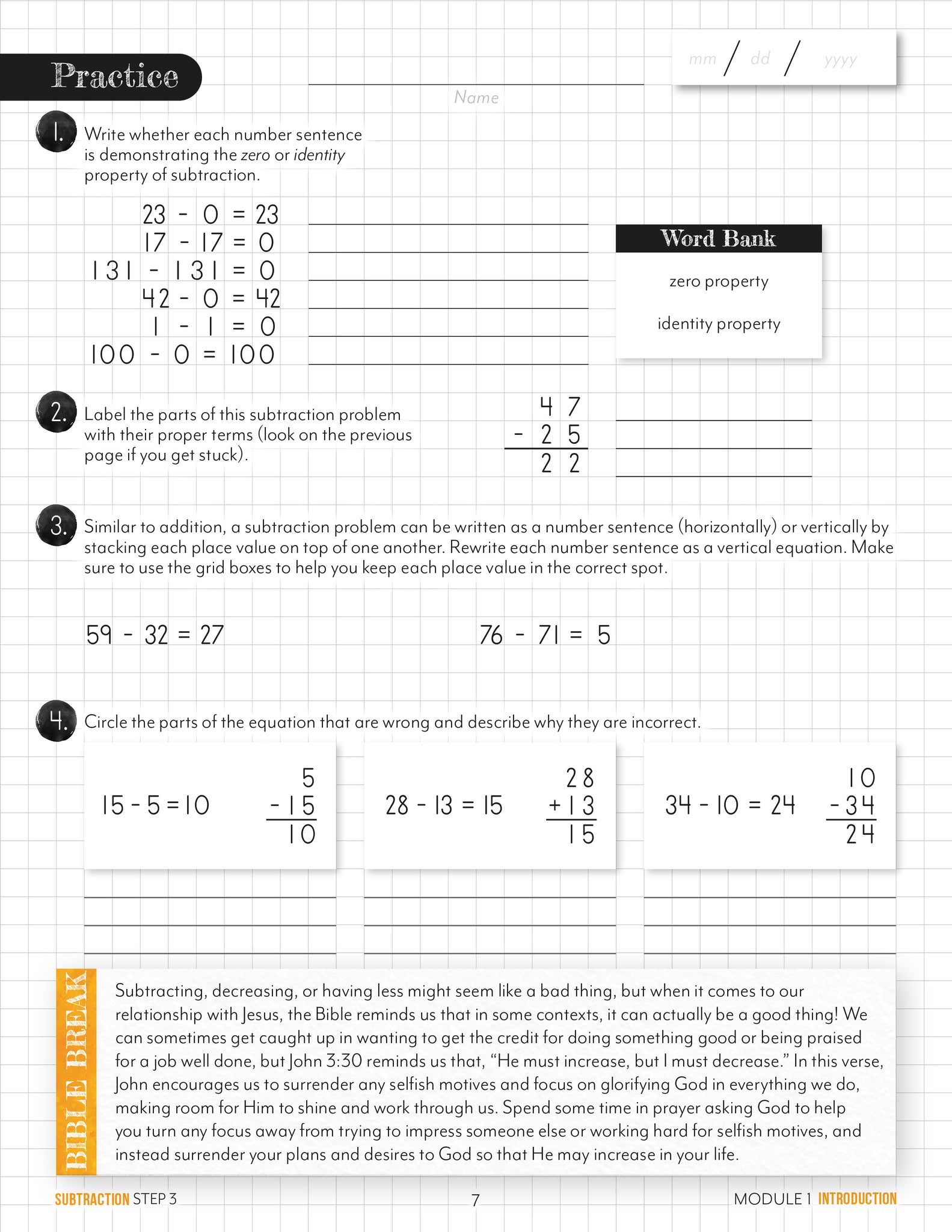 Modular Math: Subtraction – Gather 'Round Homeschool USA