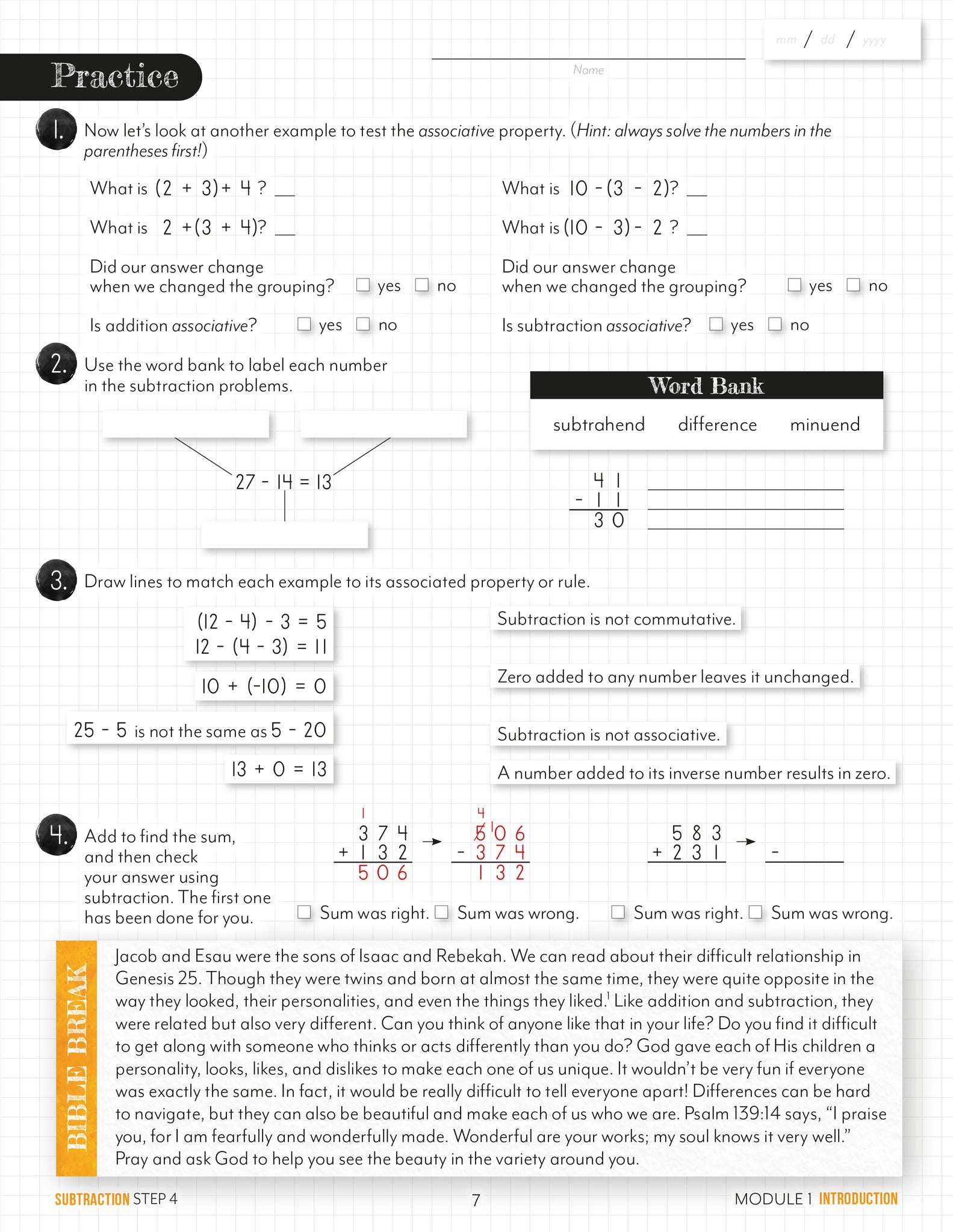 Modular Math: Subtraction – Gather 'Round Homeschool USA