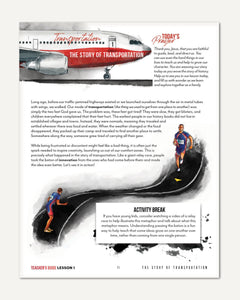 Transportation Homeschool Unit Study Digital Teacher's Guide Lesson 1 The Story of Transportation Part 1