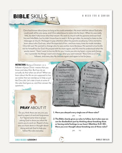 Bible Skills (Digital Download FREEBIE) homeschool unit study, digital Sample Page