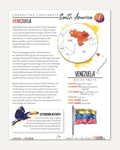 South America homeschool unit study digital teacher guide Venezuela