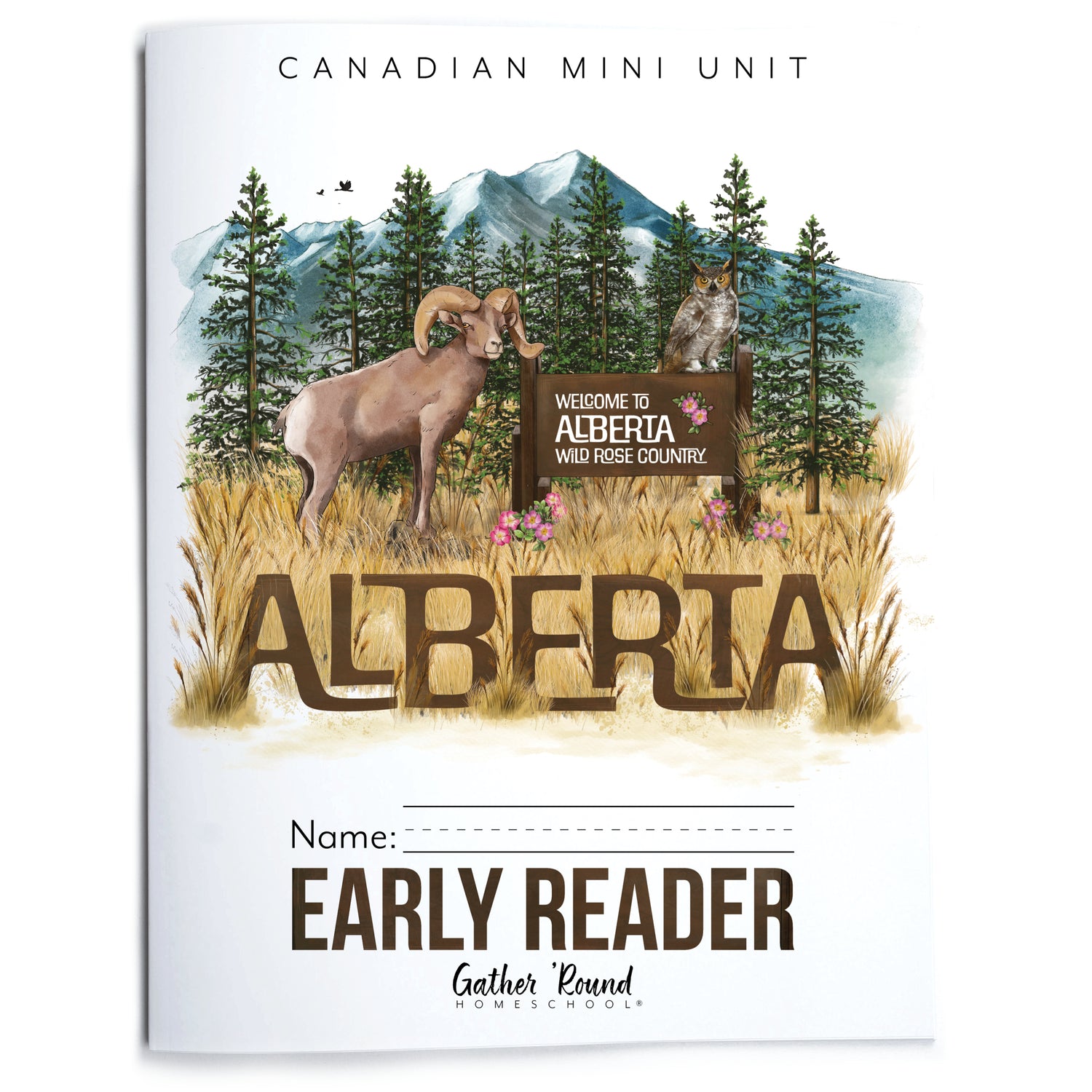 Alberta homeschool unit study early reader student printed notebook