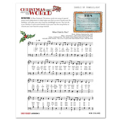 Christmas Around the World Homeschool Unit Study Printed Early Reader Student Book Lesson 2 Cards by Candlelight