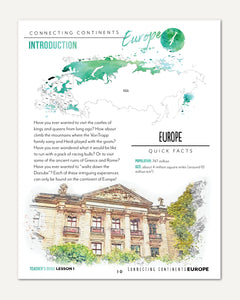 Europe homeschool unit study printed teacher's guide lesson one part one