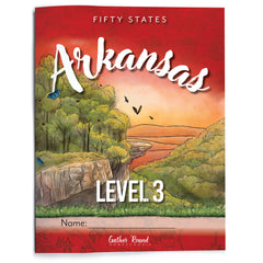 Arkansas Fifty States Homeschool Unit Study Printed Student Book Level 3 Cover