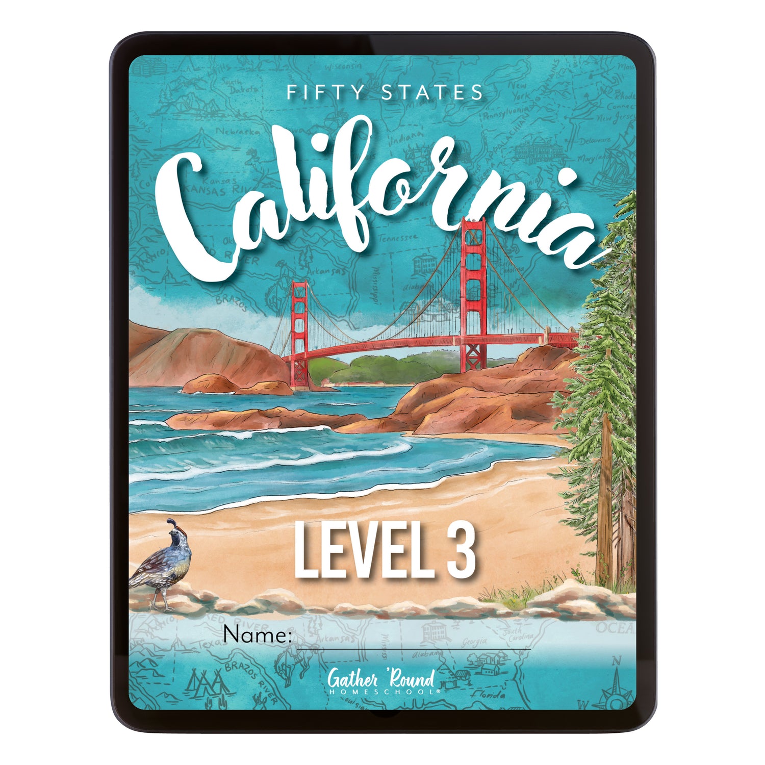 California Fifty States Homeschool Unit Study Digital Student Book Level 3 Cover
