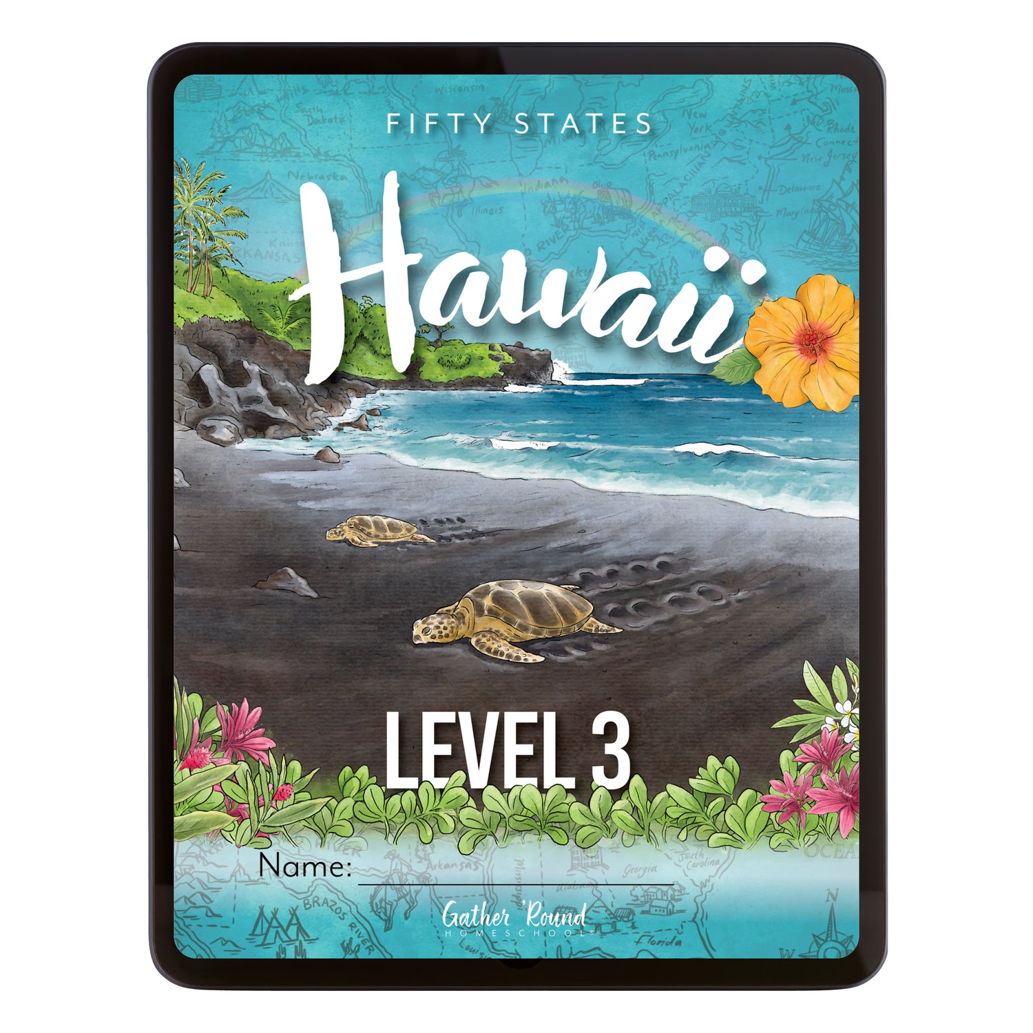 Hawaii Fifty States Homeschool Unit Study Digital Student Book Level 3 Cover