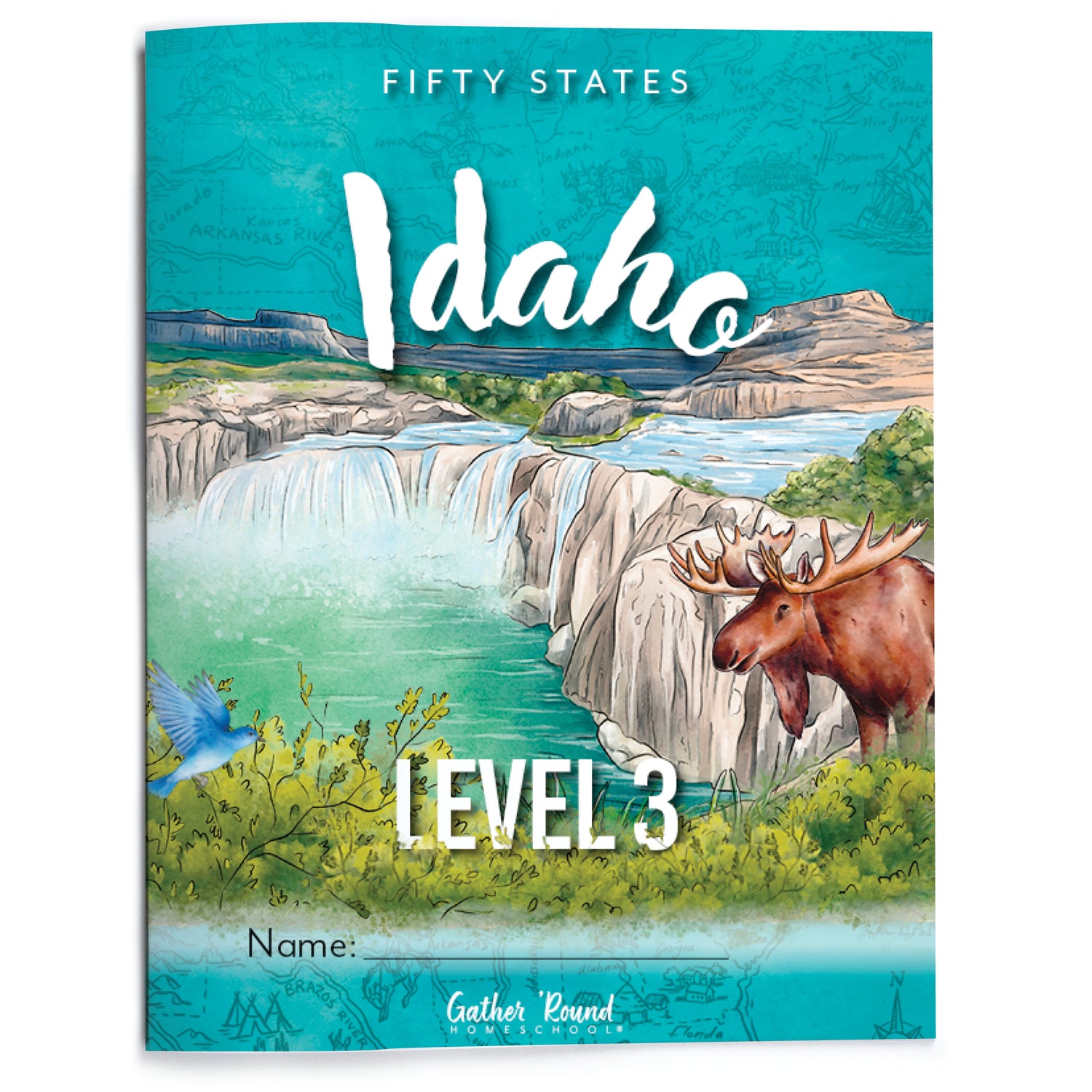 Idaho Fifty States Homeschool Unit Study Printed Student Book Level 3 Cover
