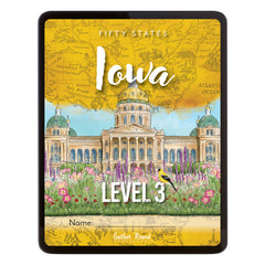 Iowa Fifty States Homeschool Unit Study Digital Student Book Level 3 Cover