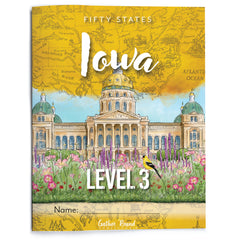 Iowa Fifty States Homeschool Unit Study Printed Student Book Level 3 Cover